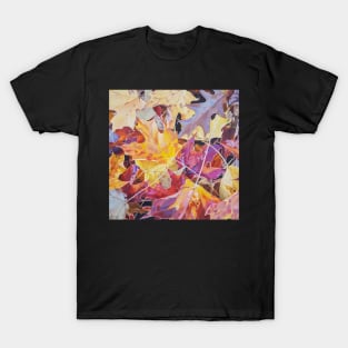 Fall in Love - autumn leaves painting T-Shirt